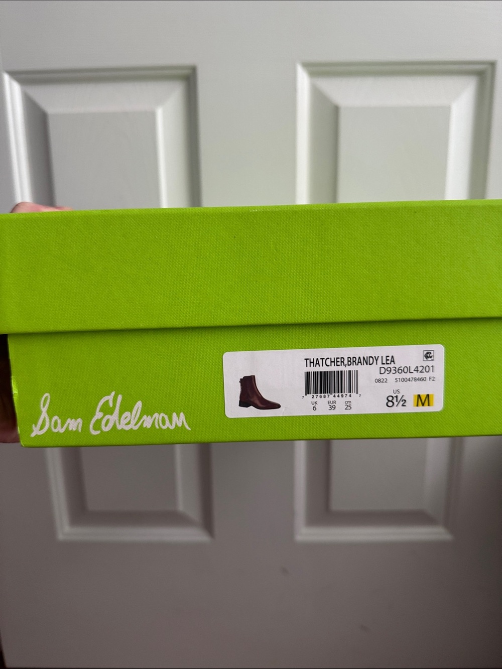 Sam Edelman Brown Leather Square-Toe Ankle Booties - Picture 7 of 7